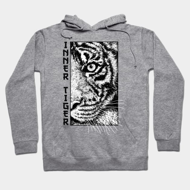 Inner Tiger Sumatran Siberian Malayan Bengal Tiger Hoodie by GraphicsLab